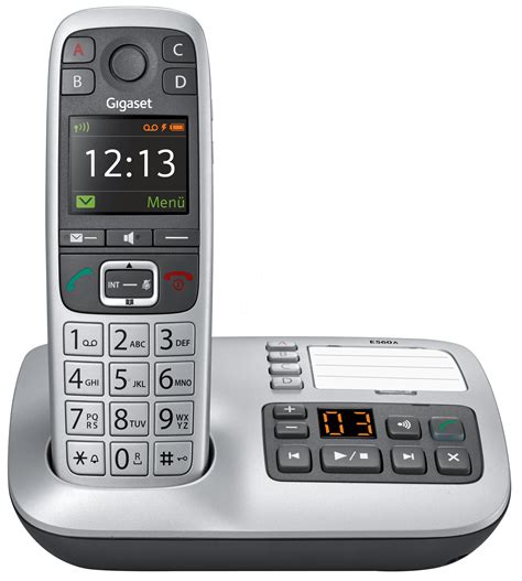 GIGASET E560A: Premium large-button telephone with answering machine at reichelt elektronik