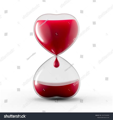 Hourglass Heart Donor Day Blood Transfusion Stock Illustration