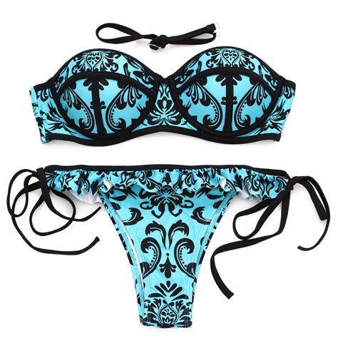 2018 new bikinis set swimwear push up halter bikini sexy bandage swimsuit women monokini femme