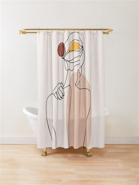 Nude Figure Illustration Shower Curtain By Millamix Redbubble
