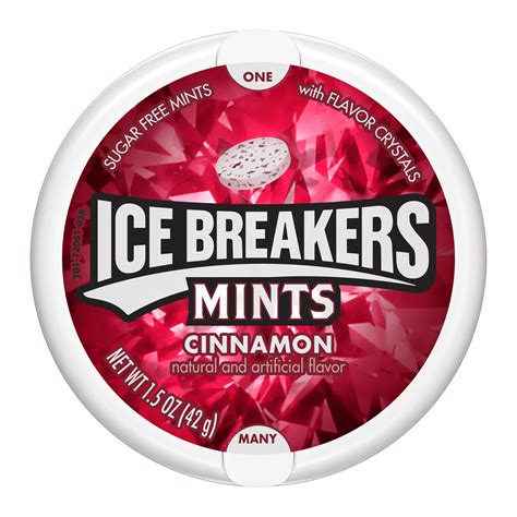 Ice Breakers Cinnamon Sugar Free Breath Mints Mint Candy 15 Oz Tin