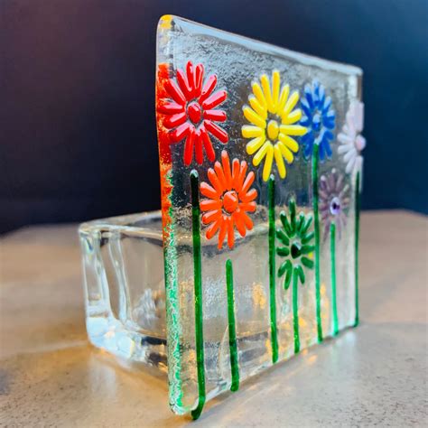 Fused Glass Kit Craft Kit Make At Home Glass Tea Light Kit Etsy