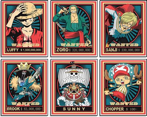 Buy Anime One Piece Pirates Wanted Posters Thousand Sunny Anime Poster