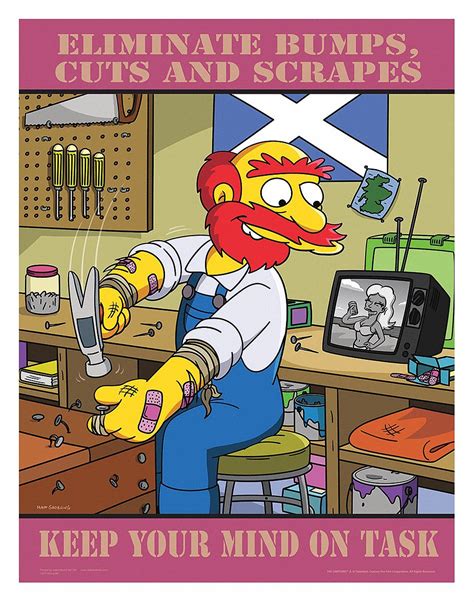 Simpsons Poster Lockout Tagout Simpsons Safety Poster