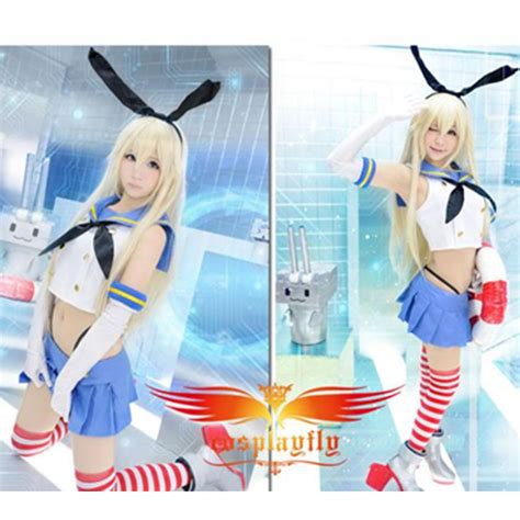 Anime Kantai Collection Kancolle Fleet Girls Kanmusu Shimakaze Cosplay Costume Sailor Suits For