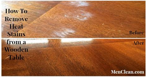How To Remove Heat Stains from a Wooden Table - MenClean.com