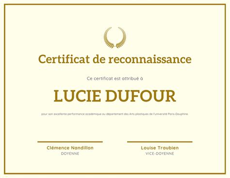 Certificat De Reconnaissance And Diplôme Modèles Gratuits Canva