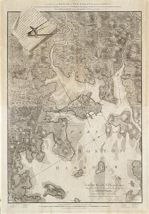 1777 Antique Boston Ma Map — Museum Outlets