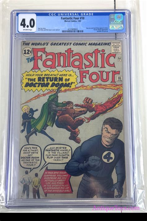 Marvel Comics 1963 Fantastic Four 10 Cgc Graded Comic For Sale
