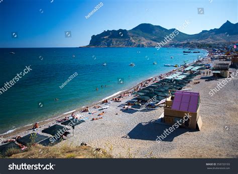 Nudist Beach Summer Koktebel Crimea Summer Stockfot Shutterstock