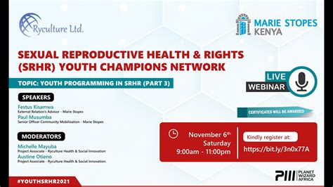 Youth Programming In Sexual Reproductive Health And Rights Part Iii