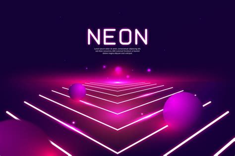 Free Vector Abstract Neon Lights Background