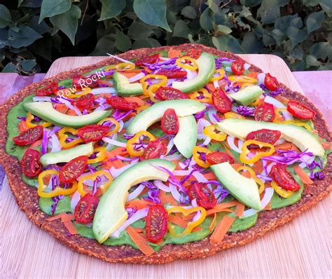 Raw Vegan Recipes By Rocki Raw Pizza Crust Vegan Gluten Free And