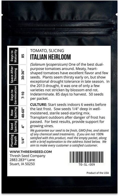Italian Heirloom Tomato Thresh Seed Co