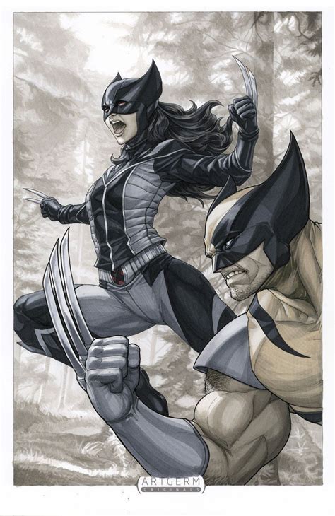 Wolverine And All New Wolverine By Artgerm Xman Marvel Hqs Marvel
