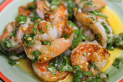 A cold and refreshing appetizer is a great way to start a meal. Grilled Shrimp with Garlic Cilantro Sauce - A Bountiful Love