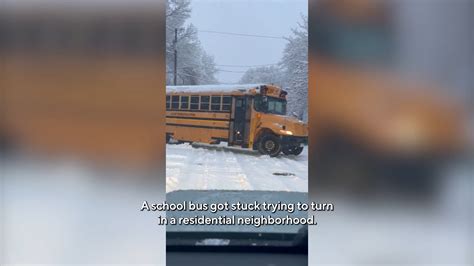 Minnesota Man Saves Stuck School Bus Cbsnws3w1agj3 School Bus Saved When A Bus With