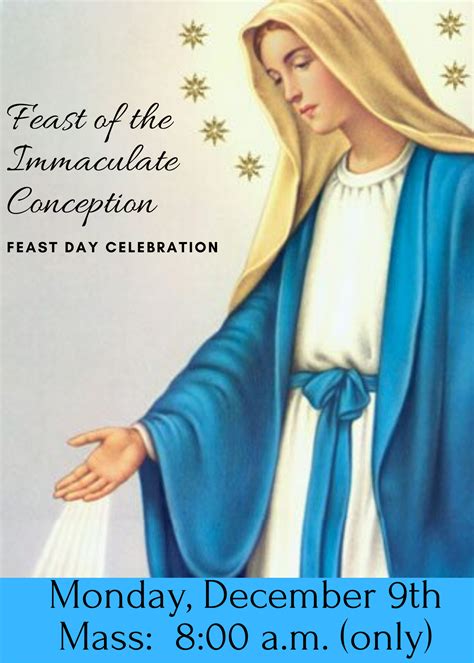 Feast Of The Immaculate Conception Of Mary Blessed Sacrament Catholic