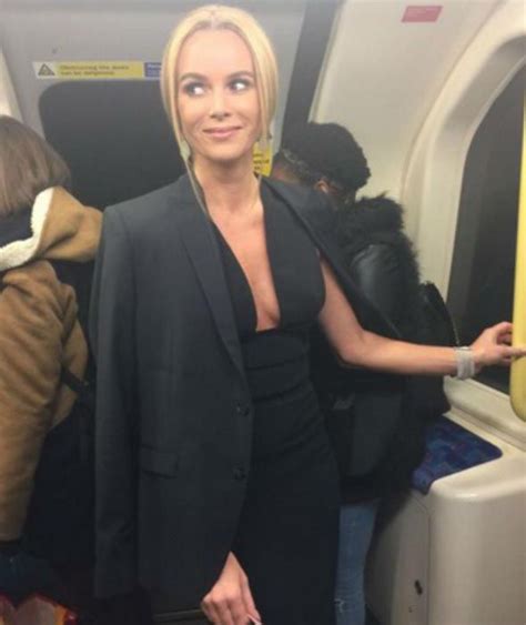 Amanda Holden Caught The Tube To The NTA S At The O2 Celebrities