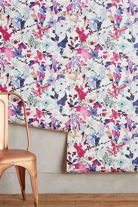 Anthropologie Wildflower Study Wallpaper Anthropologie Modern