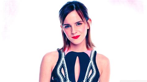 White Background Emma Watson Profile Actress Women Smiling Simple Background Brunette