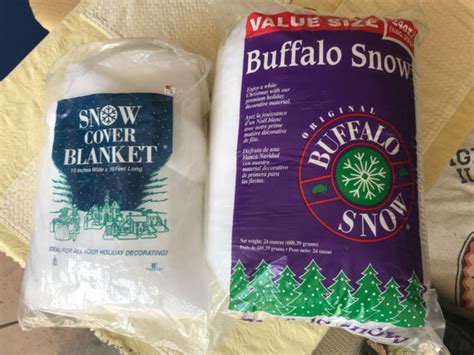 Lot Buffalo Snow Cover Blanket 39 Oz Fake Artificial Polyester
