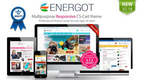 Energot V224 многоцелевая адаптивная тема Cs Cart Всё для вебмастера