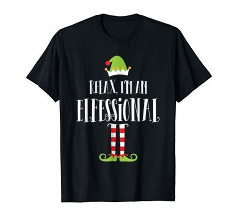 Fun Christmas Elf Shirt Elfessional Santa Tee Xmas T E Dp