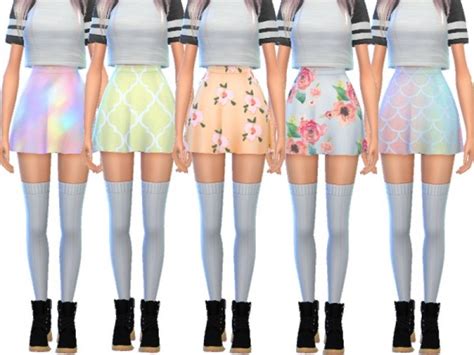 The Sims Resource Snazzy Skater Skirts By Wickedkittie Sims 4 Downloads