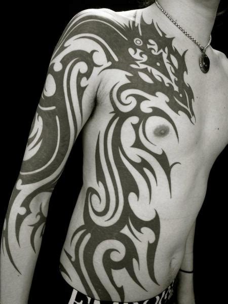 Free shipping on orders over $25 shipped by amazon. Arm Chest Side Tribal Dragon Tattoo by Apocaript