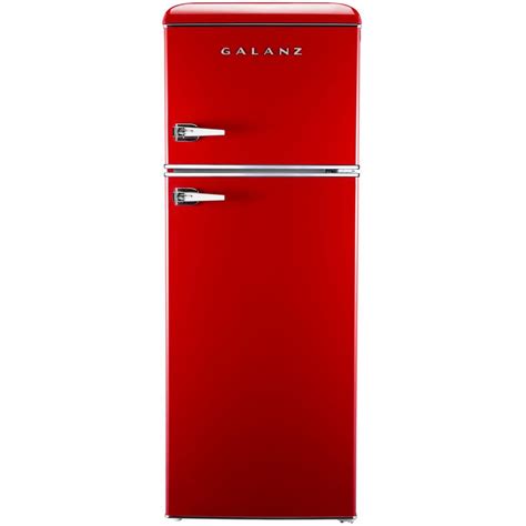 Galanz 7 6 Cu Ft Retro Mini Refrigerator With Dual Door And True