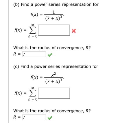 Solved: Find A Power Series Representation For F(x) = 1/(7... | Chegg.com