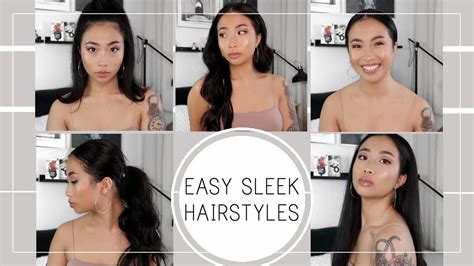 5 Easy Sleek Hairstyles Tutorial Youtube