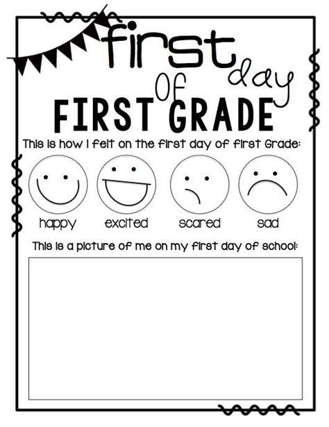 First Day Of School Activities For Kindergarten And First Grade