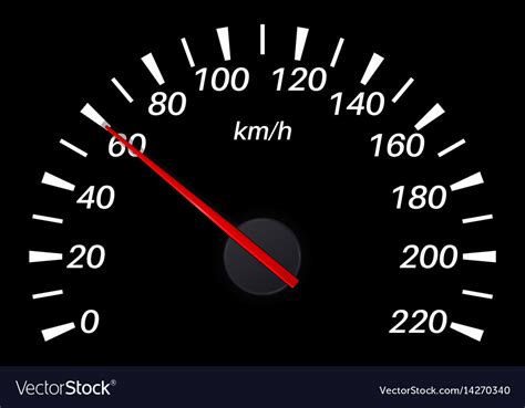 Speedometer 60 Km Per Hour Royalty Free Vector Image
