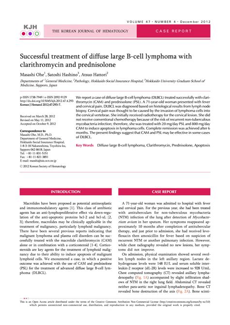 Pdf Successful Treatment Of Diffuse Large B Cell Lymphoma With