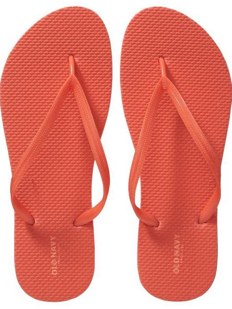 New Womens Old Navy Flip Flops Thong Sandals Size 10m Orange Shoes