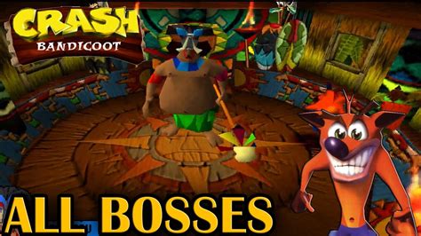 Crash Bandicoot All Bosses Hd 1080p60fps Youtube