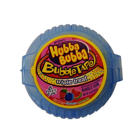 Hubba Bubba Triple Treat Bubble Tape Gum 6ft Long The American Candy