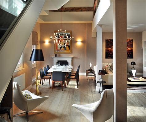 St Pancras Penthouse Apartment Contemporary Dining Room London