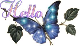 Animated Blue Butterfly with flashing lights - Butterflies ...