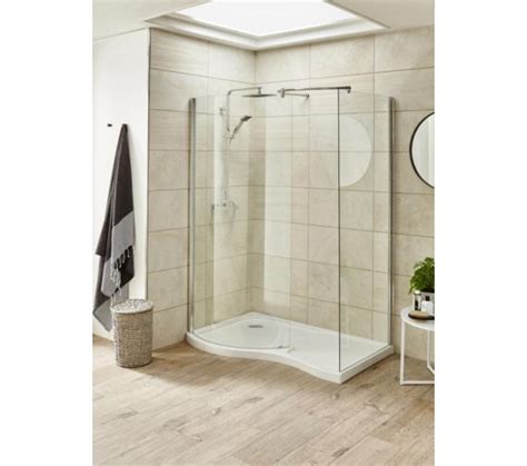 Beo Curved Walk In Shower Enclosure And Left Hand Tray 1400 X 906mm