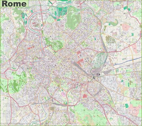 Detailed Travel Map Of Rome City Center Rome City Center Detailed Street Map Rome City Centre