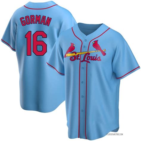 Nolan Gorman Mens St Louis Cardinals Home Cooperstown Collection