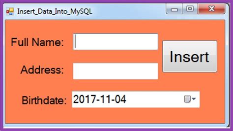 Vb Net How To Insert Data Into Mysql Database Using Visual Basic Net With Source Code