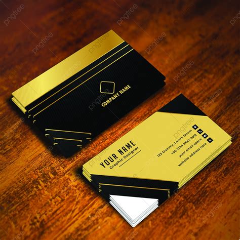 Black And Gold Luxury Business Card Template Download On Pngtree