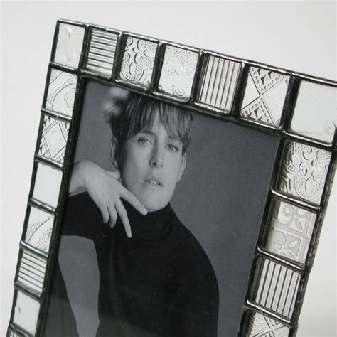Stained Glass Picture Frame 5x7 Clear Pattern Glass Etsy