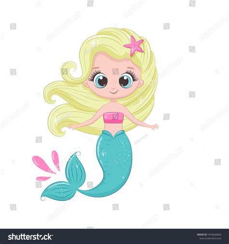 9947 Cartoon Mermaid Baby Images Stock Photos And Vectors Shutterstock