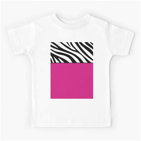 Animal Zebra Print With Hot Pink Kids T Shirt By Blmcreations Redbubble