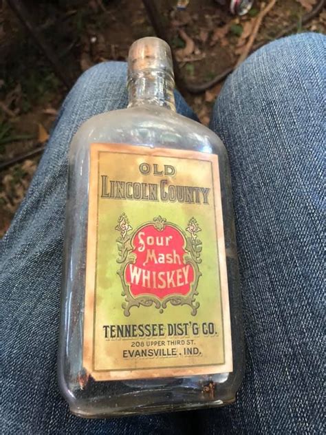 Vintage Old Lincoln County Bottle Bottle Whiskey Lincoln County